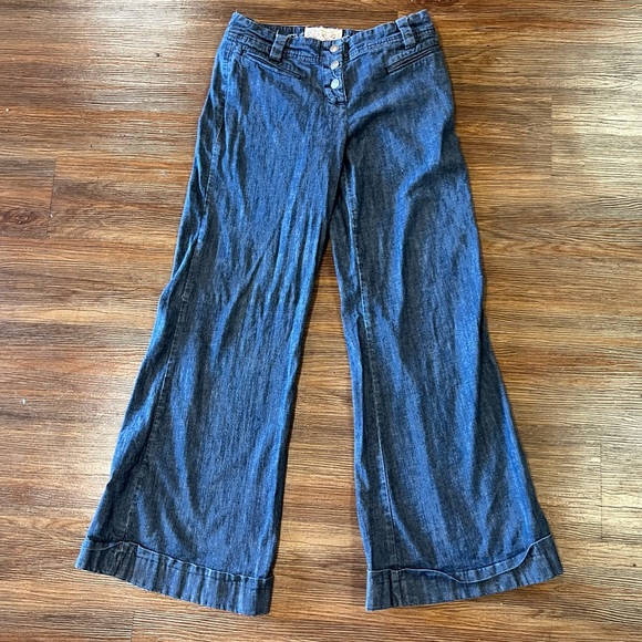 American Rag Denim - Wide leg button down jeans from American Rag Cie, size 5